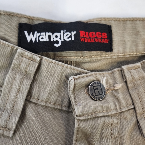 Wrangler Riggs Workwear Men's Khaki Carpenter Pants Straight Leg, sz 30x30 - Picture 10 of 16